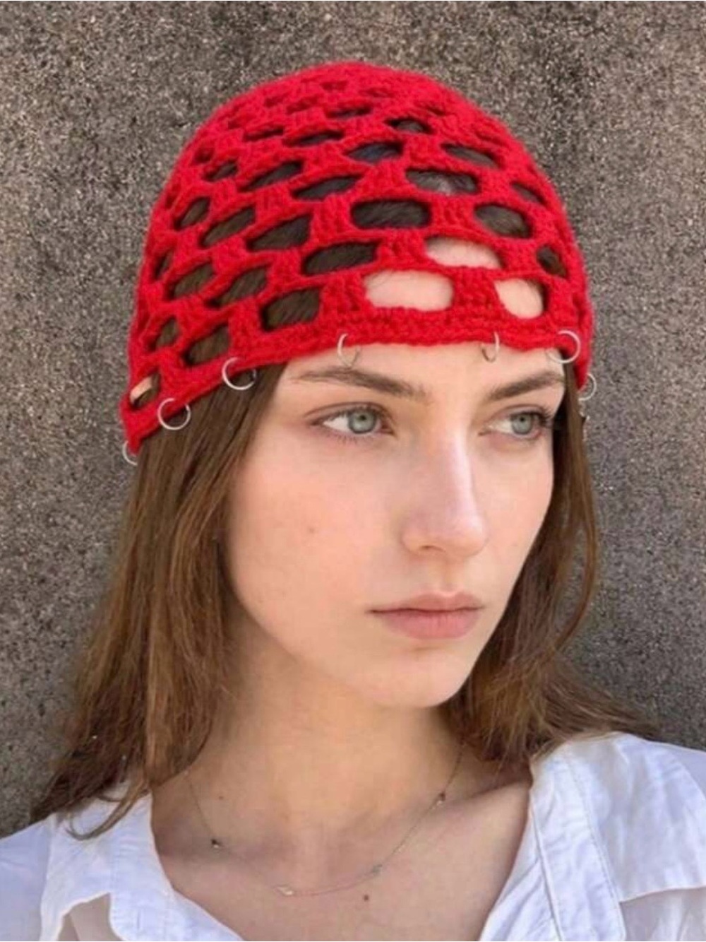 Roman Keflay Boho Red Handmade Crochet Hat